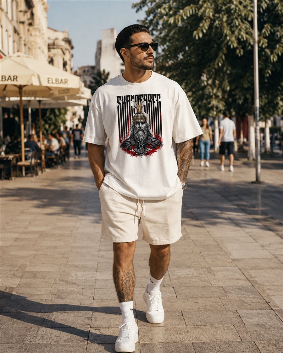 HYJNESHO Streetwear-Motiv im Hochformat.